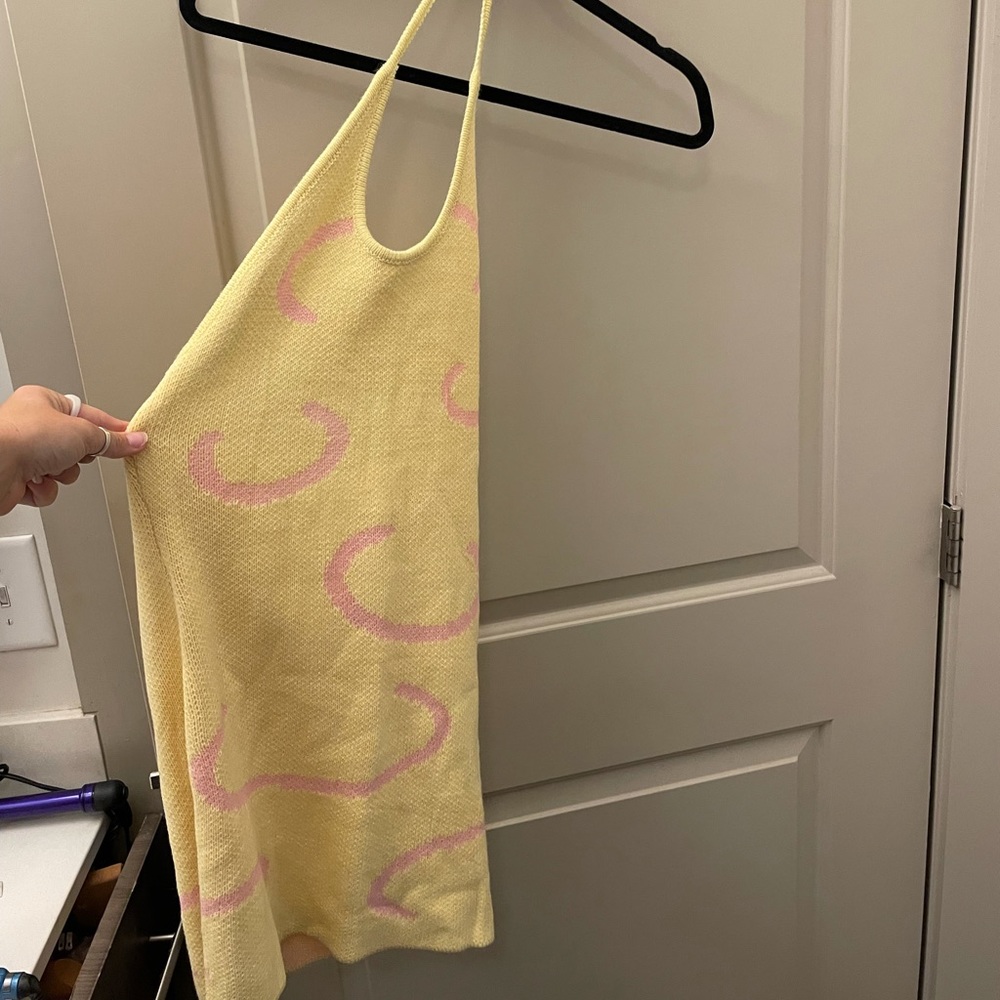 Trendy knit halter dress